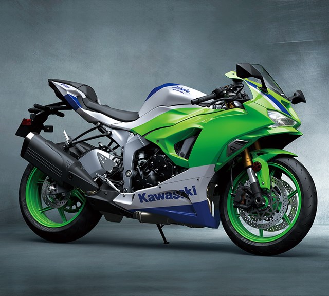 Image of 2024 Ninja ZX-6R 40th Anniversary Edition in action