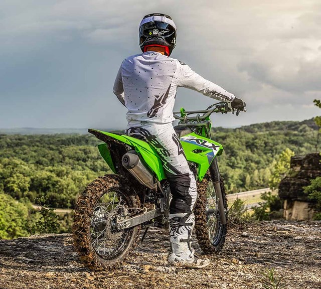 Image of 2027 KLX230R in action