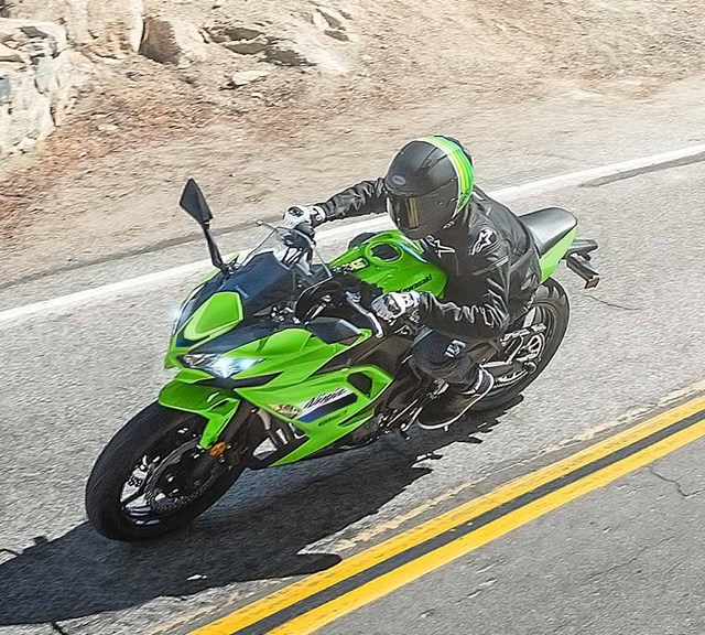 Image of 2026 NINJA 650 SE in action